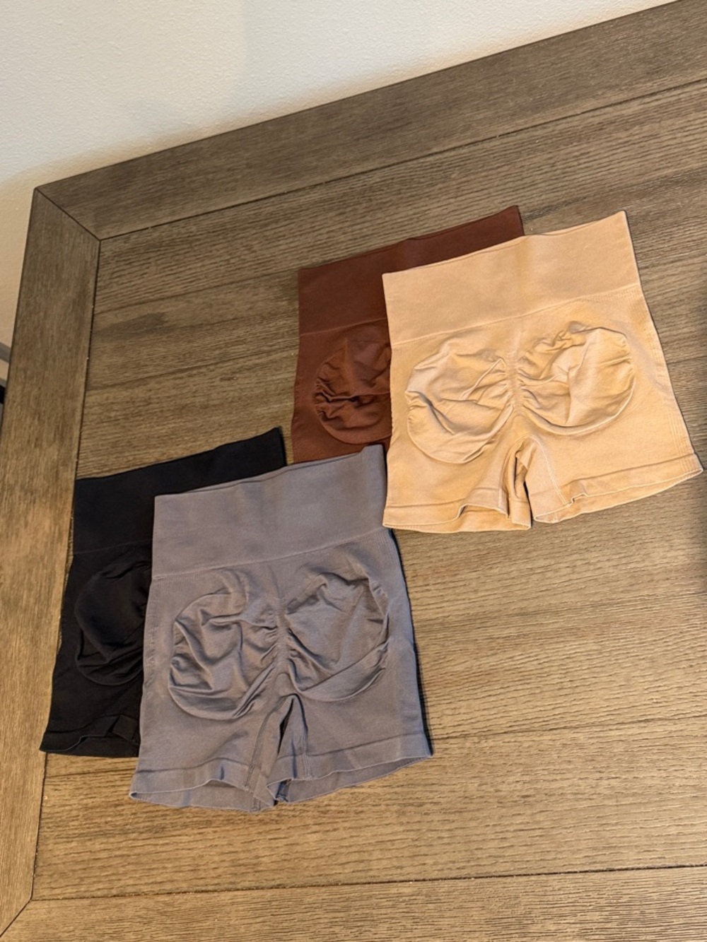 4 Pack Workout Shorts for Women High Waist Scrunch Butt Seamless